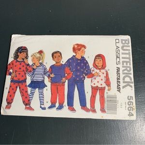 Vintage Butterick Kids Sewing Pattern from 1991